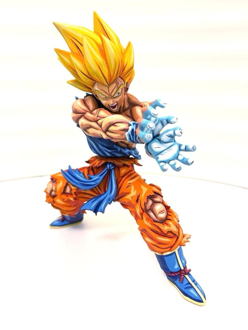 ドラゴンボール リペイント 二次元彩色 孫悟空 超サイヤ人 かめはめ波 アニメ塗