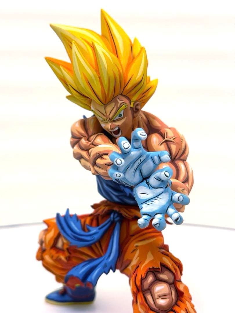 ドラゴンボール リペイント 二次元彩色 孫悟空 超サイヤ人 かめはめ波 アニメ塗