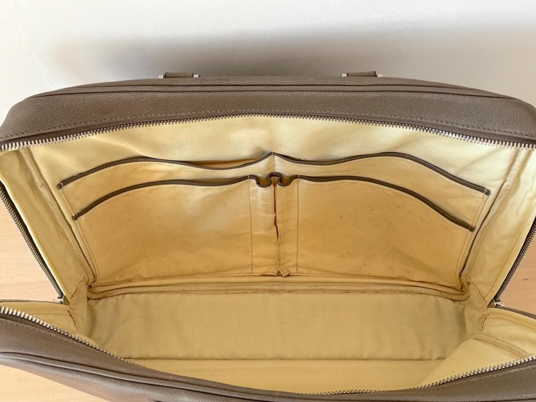 Valextra ヴァレクストラ ダブルハンドル ブリーフケース オイスター