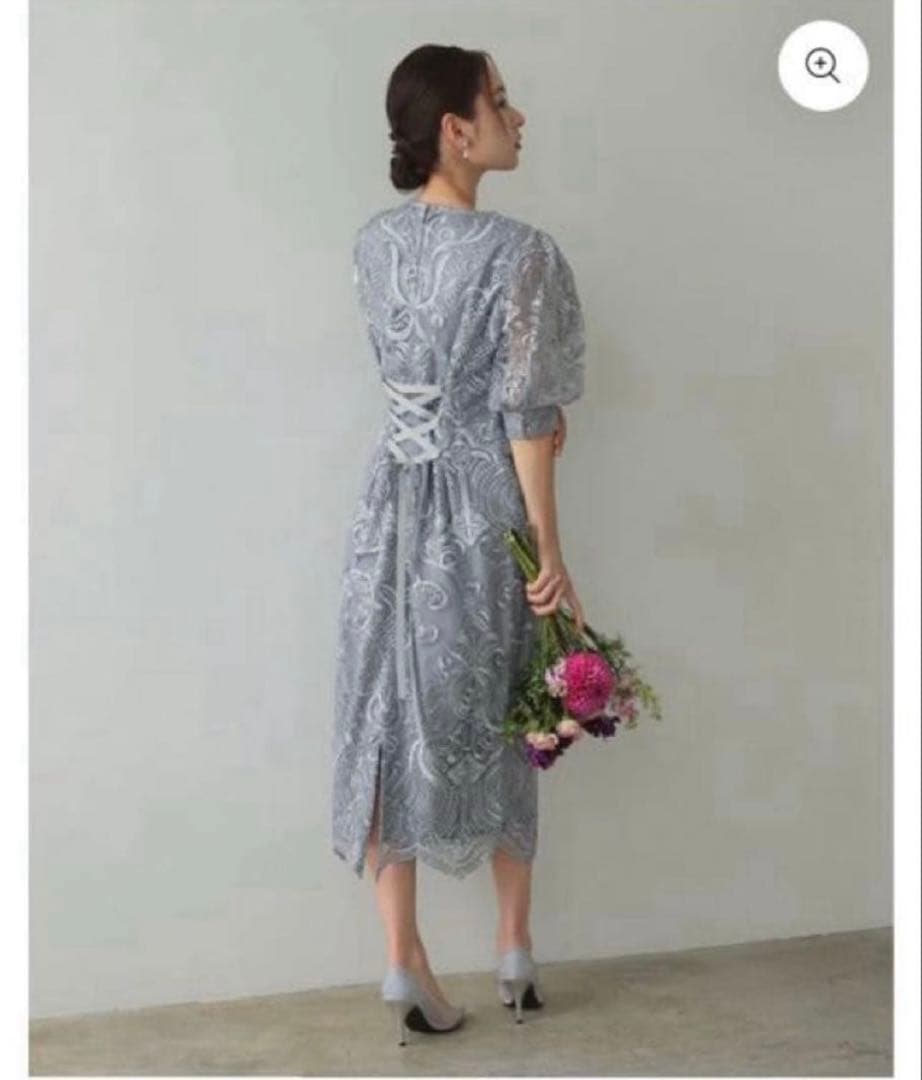 ハレモード　タグ付き　結婚式　エンブロイダリーコクーンドレス