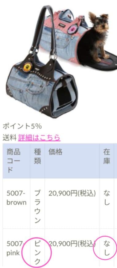 【DOGGY DOLLY】 ✦カワイイ♥ピンクデニムキャリーBAG♡オマケ付き♪