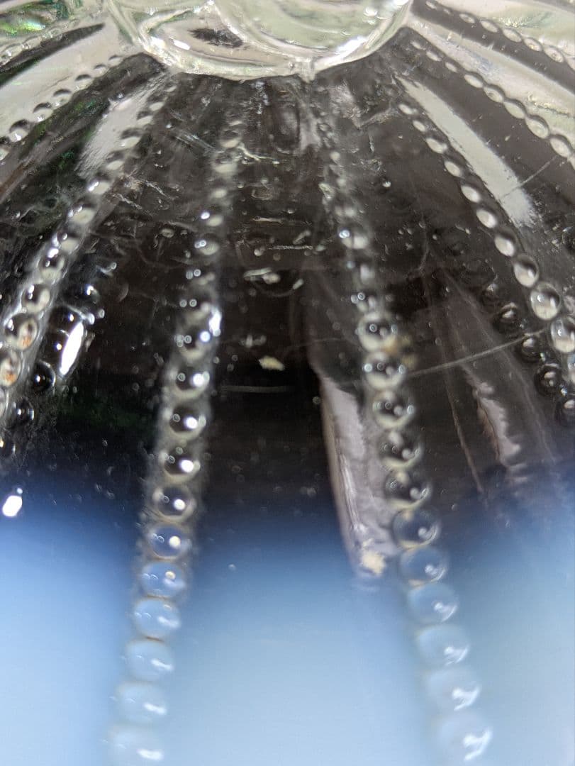 Northwood ホワイトオパルセント　花びら型 ガラスコンポート