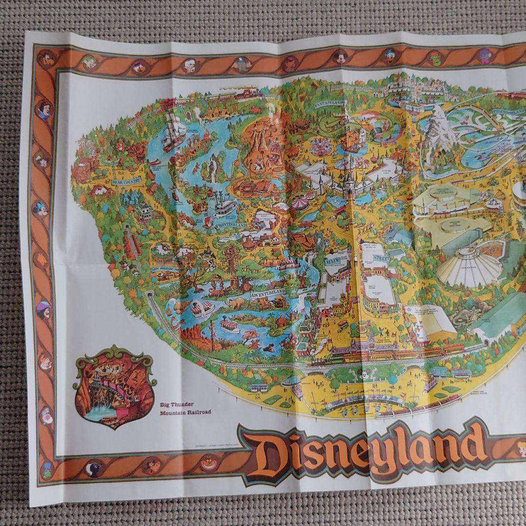 アメリカ・ディズニーランド・1979年版・巨大マップポスター・USA・アナハイム
