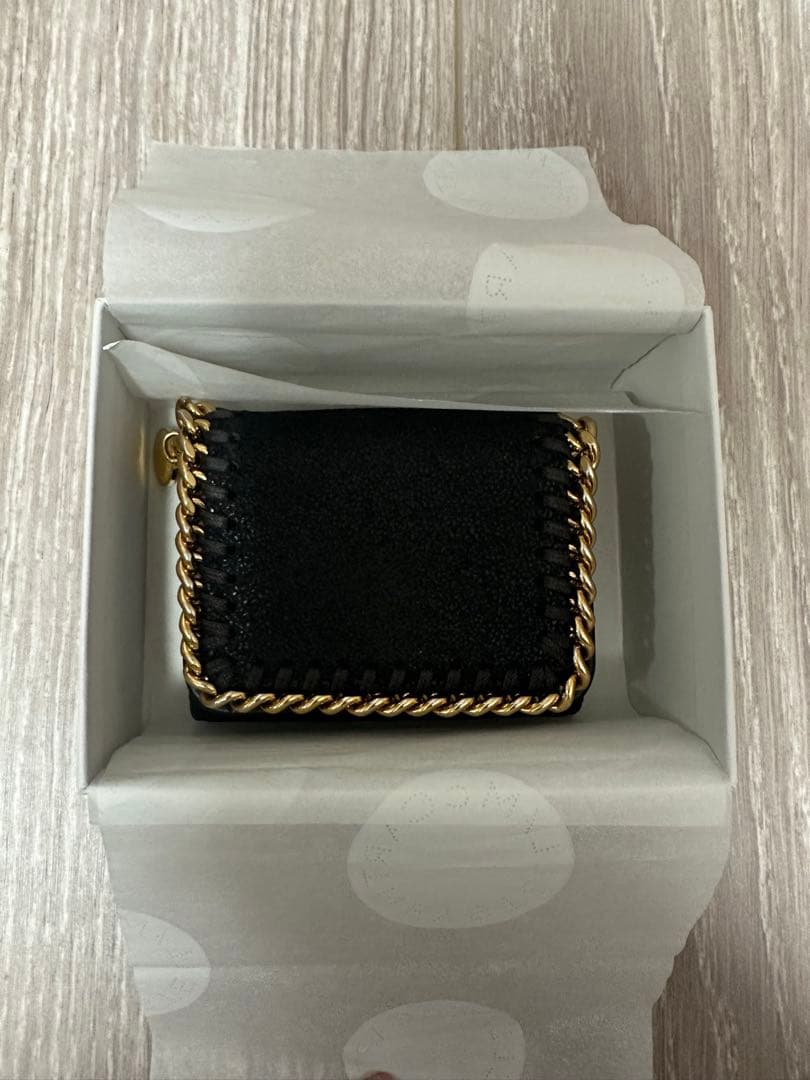 正規品！ステラマッカートニー★ファラベラ 三つ折財布 ブラック ゴールド