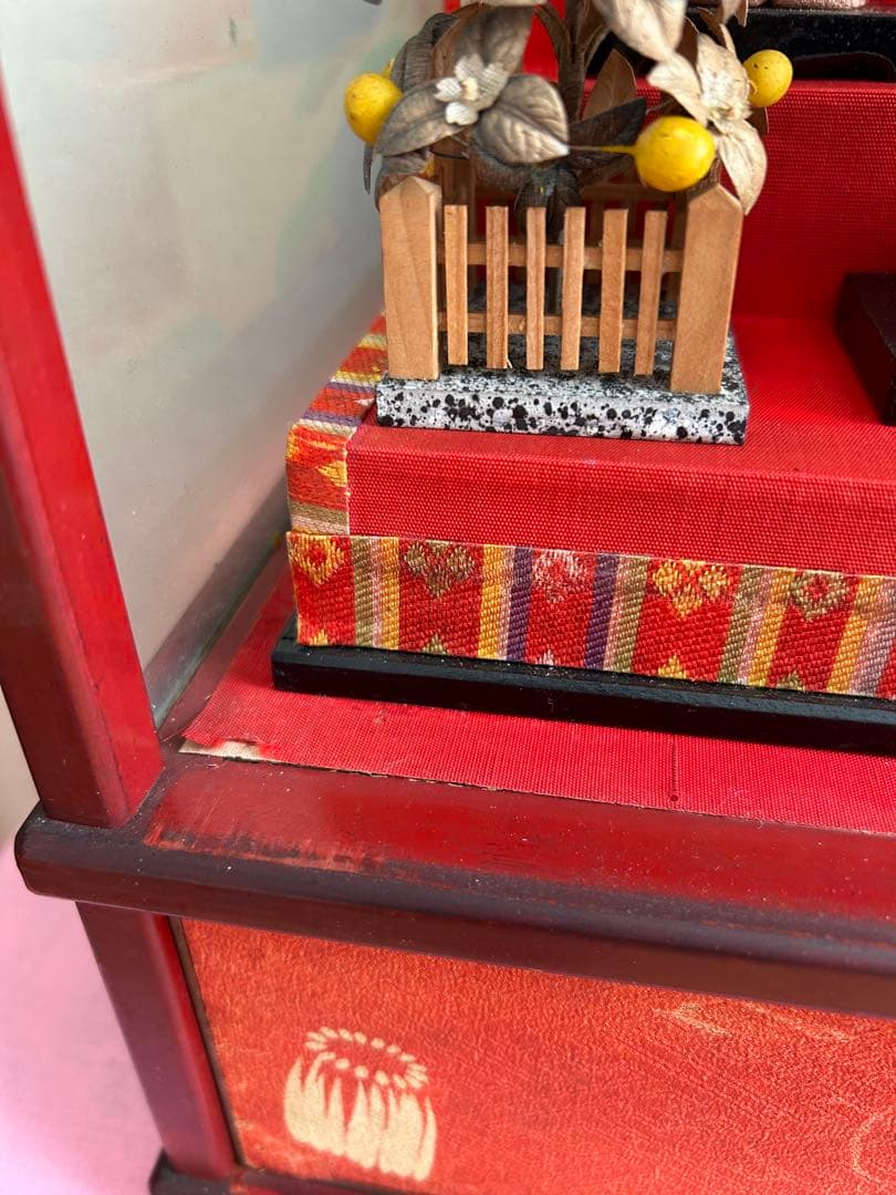 豆雛　雛人形　ガラスケースはおまけです