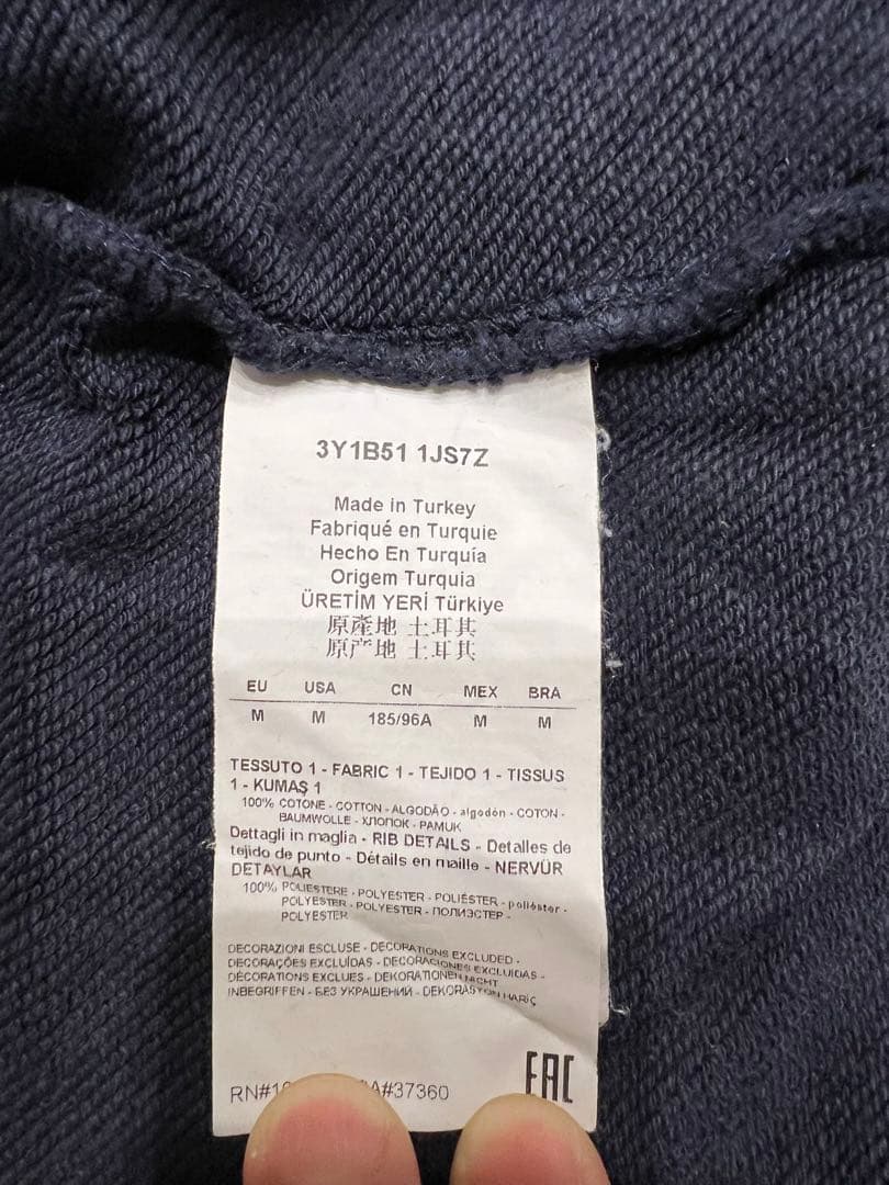 EMPORIO ARMANI ネイビー スウェットジャケット M