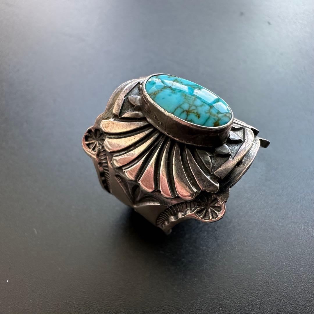 Navajo Sunshine Reeves ターコイズ リング 19号
