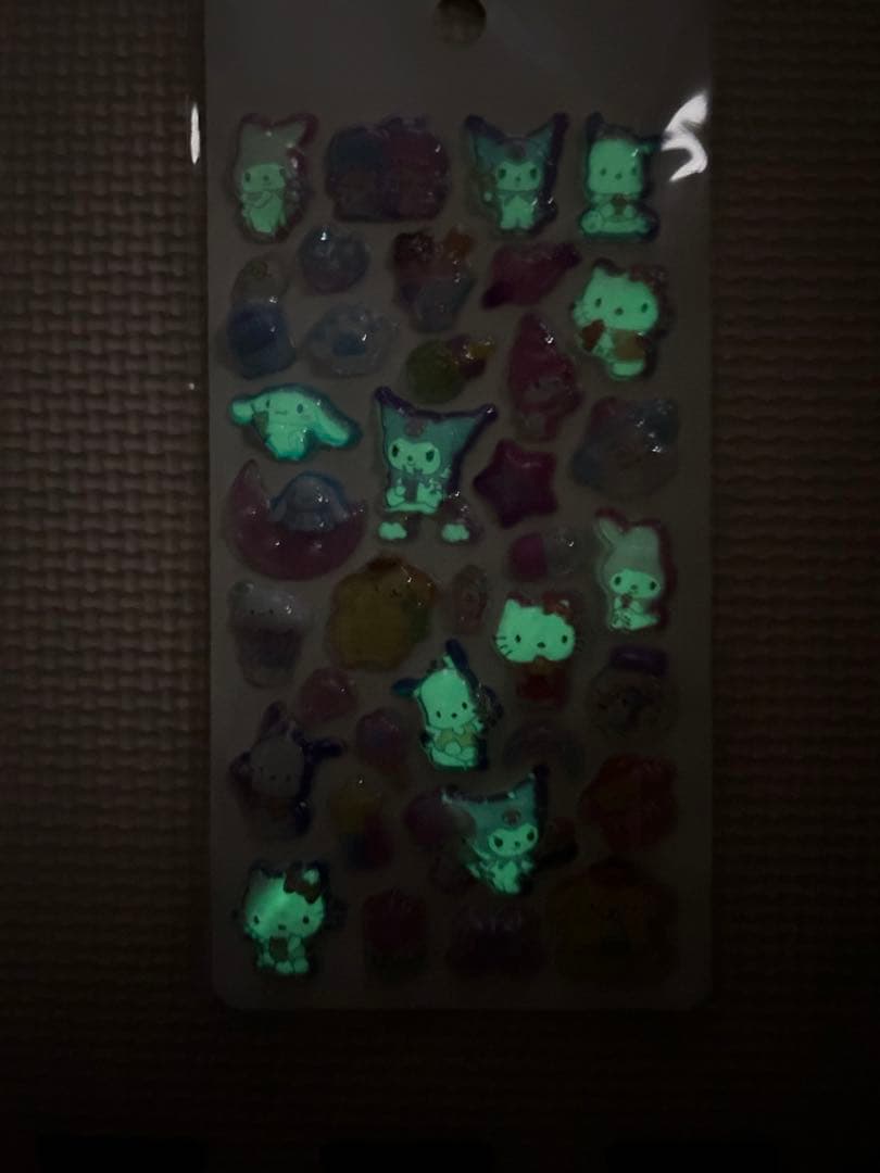 ポンポンドロップ硬質蓄光キャラクターシール80枚セット