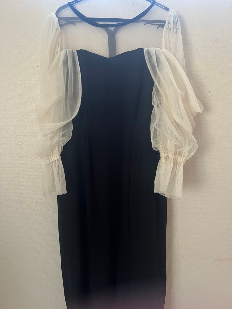 niana チュールオフショルダードレス