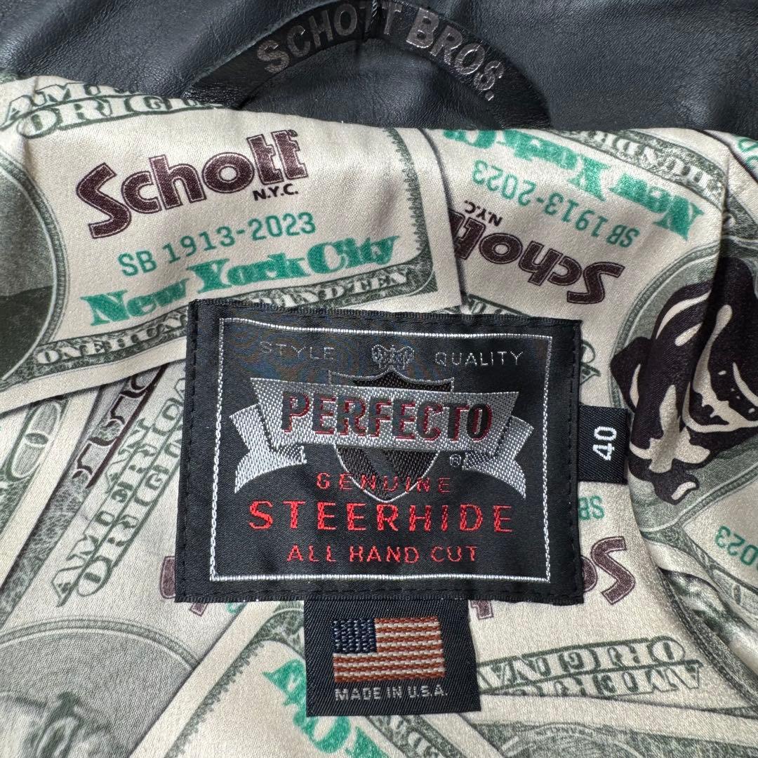 ☆【極希少】Schott 110周年限定 659US シングルライダース 40☆