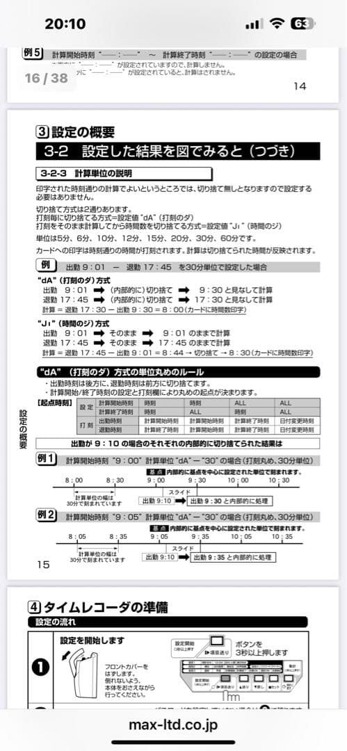 MAXタイムレコーダ ER-110S IV ホワイト