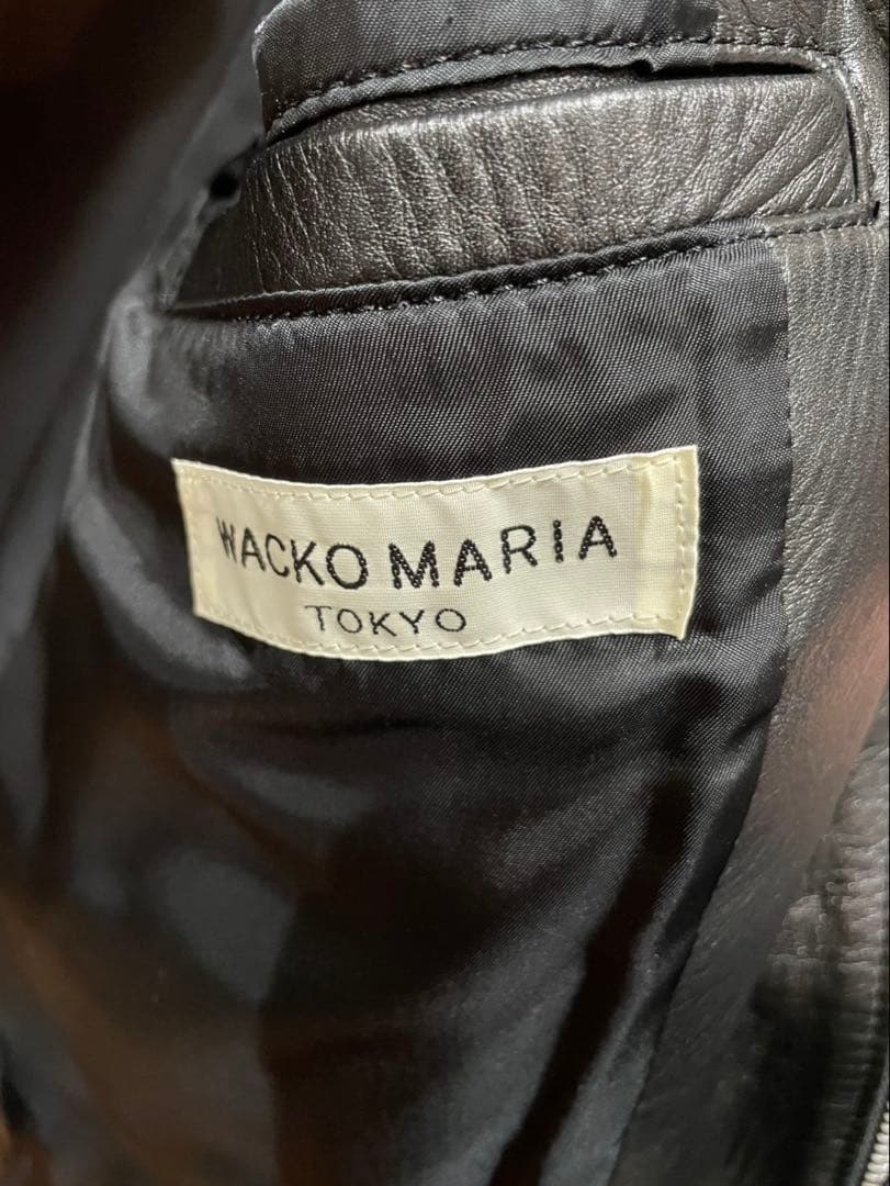 WACKO MARIA ブラック レザージャケット　シングル　ワコマリア