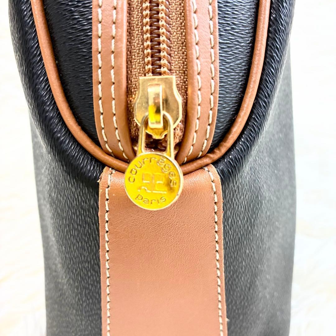 美品✨courreges ショルダーバッグ ハンドバッグ 2way レザー