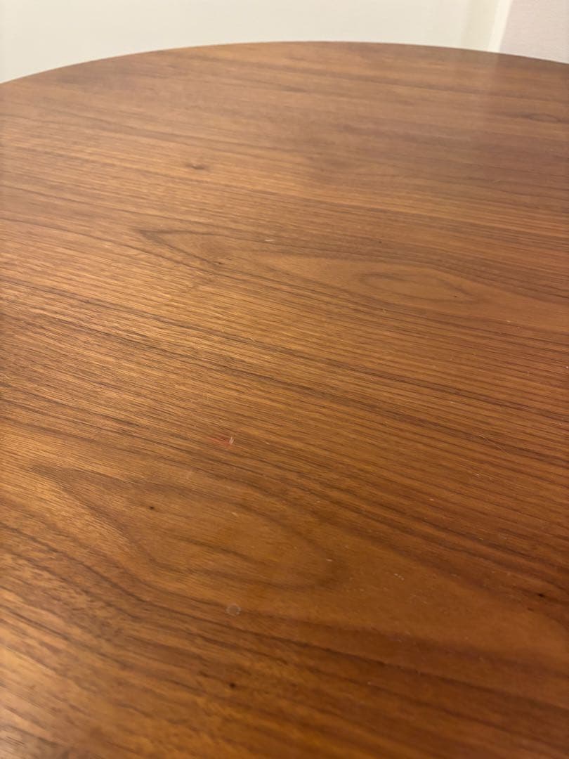 丸テーブル110cm ウォールナット無垢材 円形ダイニングテーブル 北欧