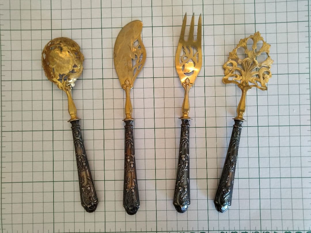 変更、今だけ、フランス製、アザミ、純正アールヌーボウ、950シルバー、精巧な彫刻