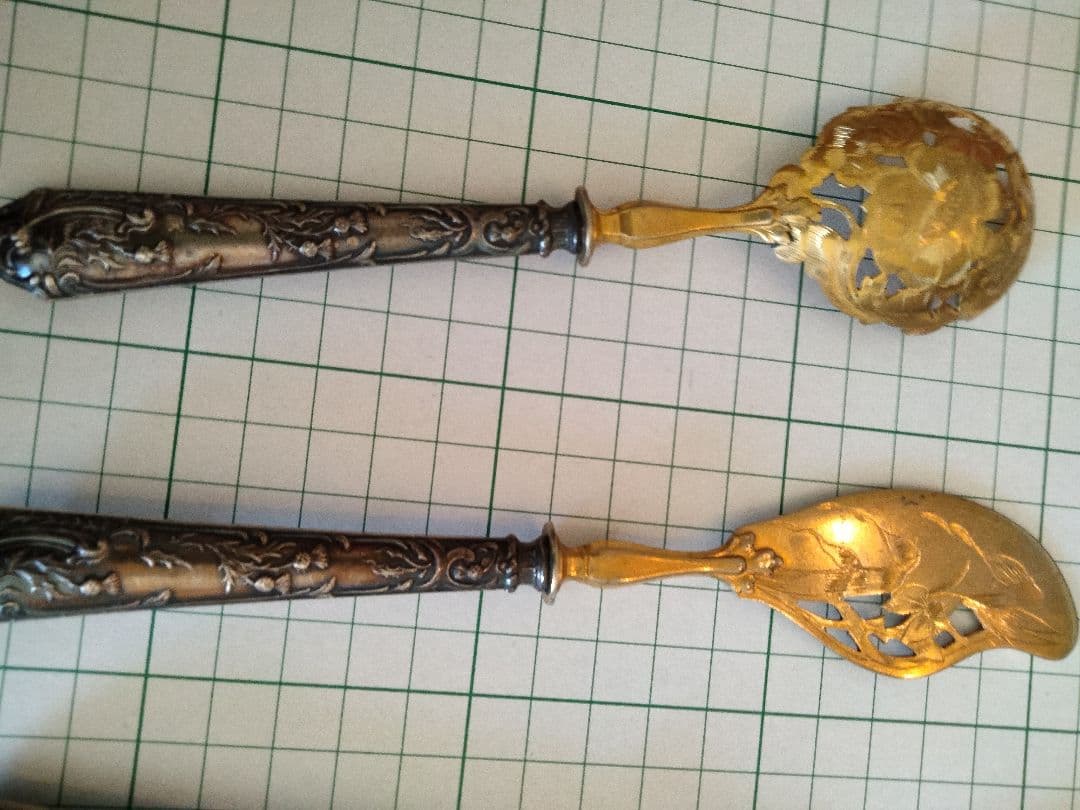 変更、今だけ、フランス製、アザミ、純正アールヌーボウ、950シルバー、精巧な彫刻