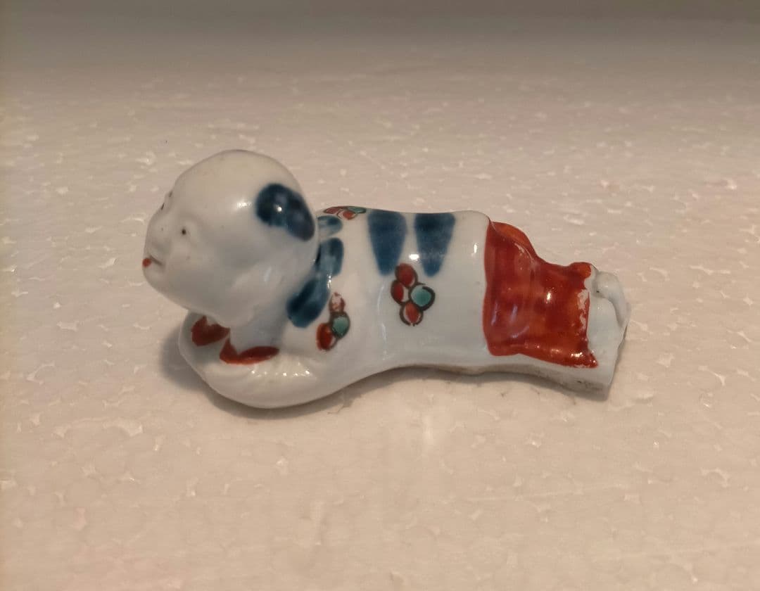 江戸時代　柿右衛門　唐子形笛　江戸時代中期の型1個、後期型1個　伊万里焼　有田焼