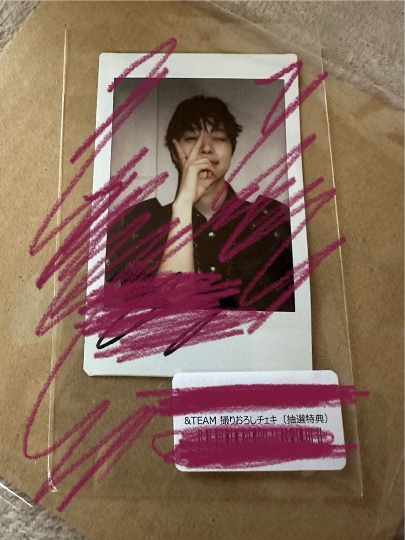 &TEAM 月狼　直筆サイン入り チェキ ラキドロ EJ ウィジュ