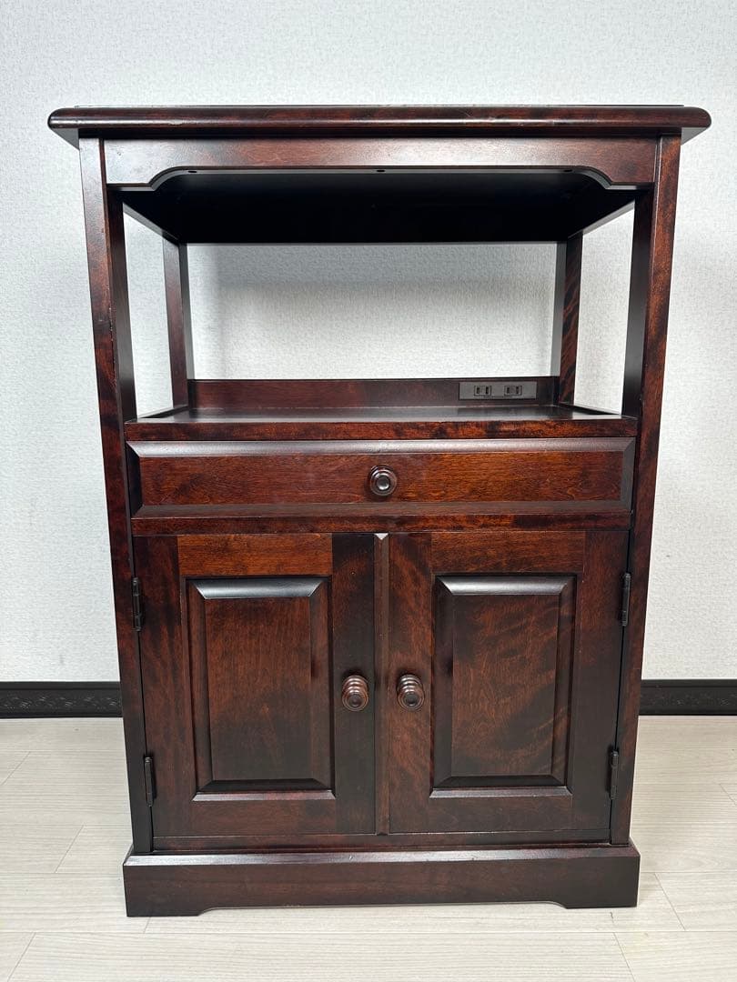 北海道民芸 サイドボード キャビネット リビングボード 電話台 花台 ※i4※