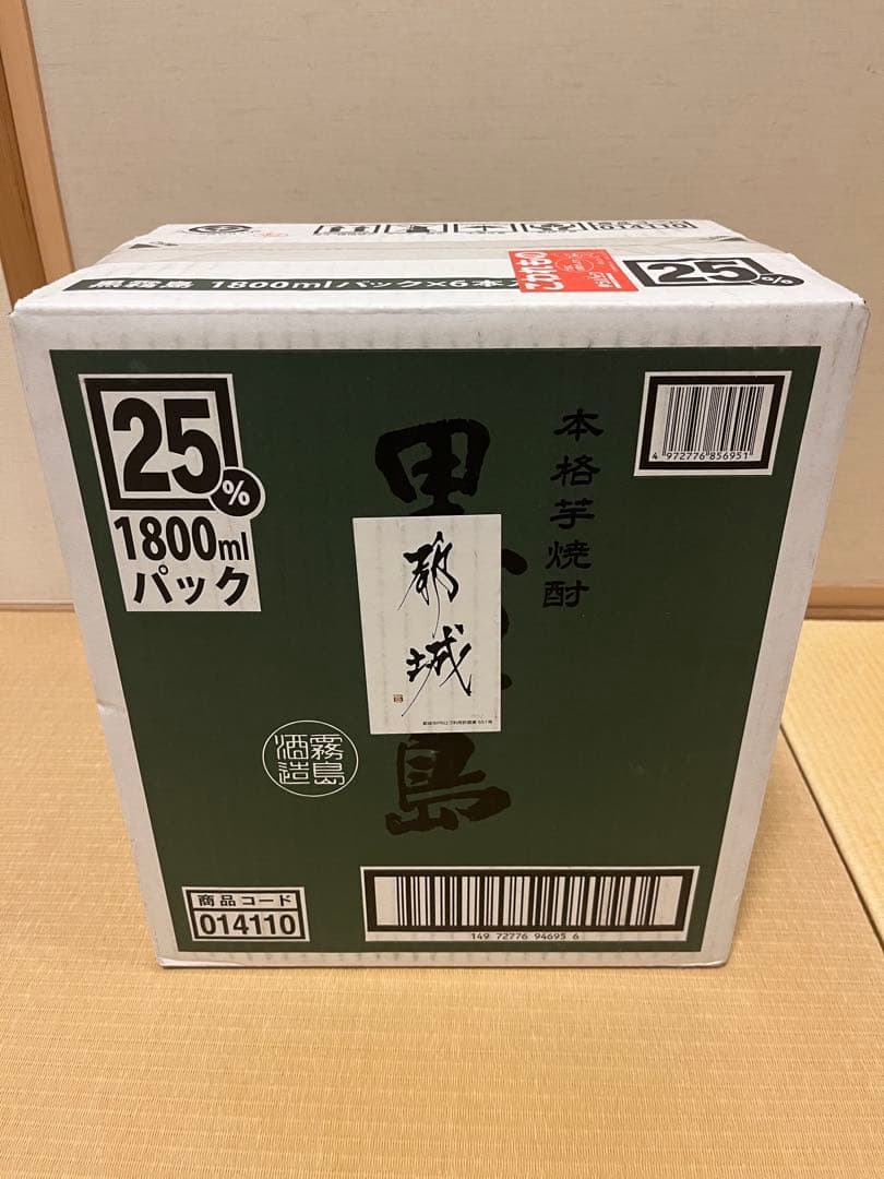 s*o様 黒霧島 1800mlパック×6本入り