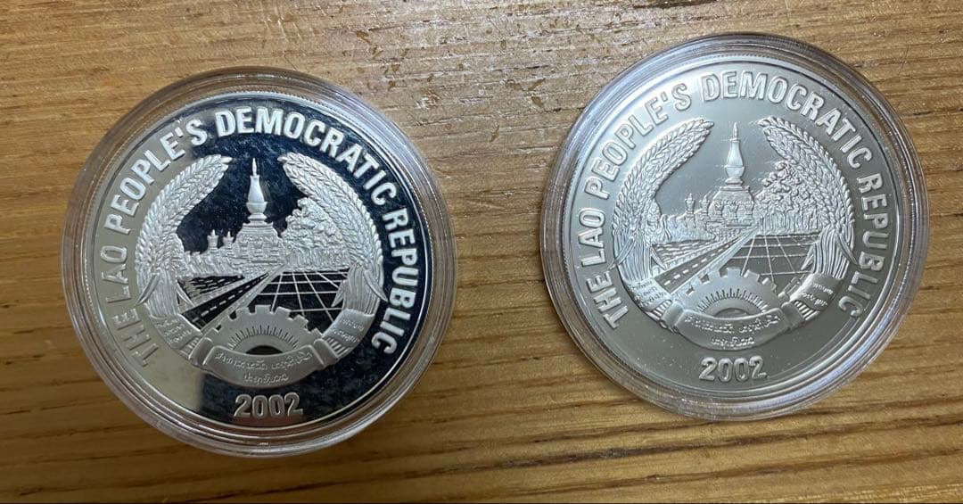 記念硬貨 馬　15,000キプ 2枚セット