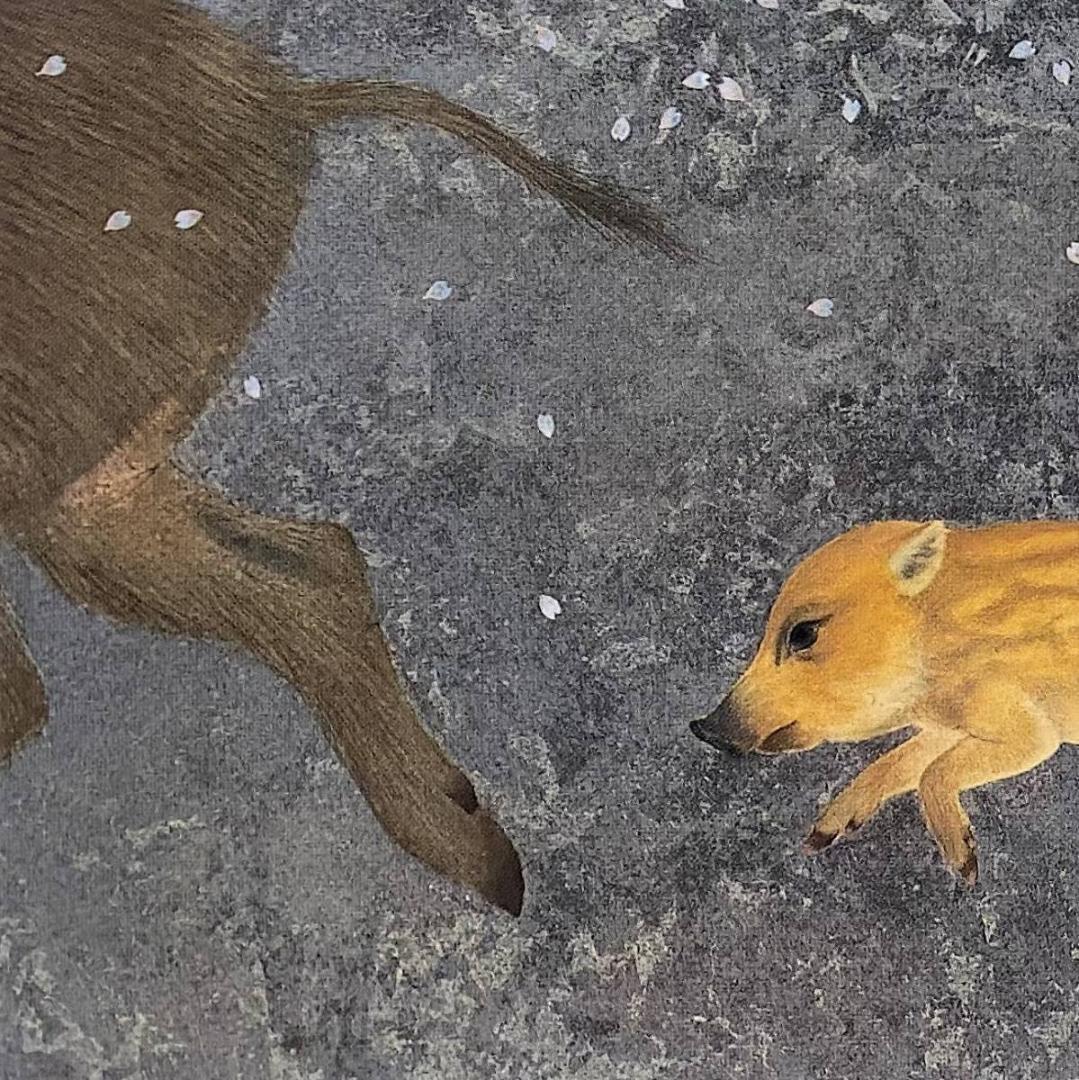 西野陽一、【花降る径】、希少な額装用画集より、新品額装付、状態良好