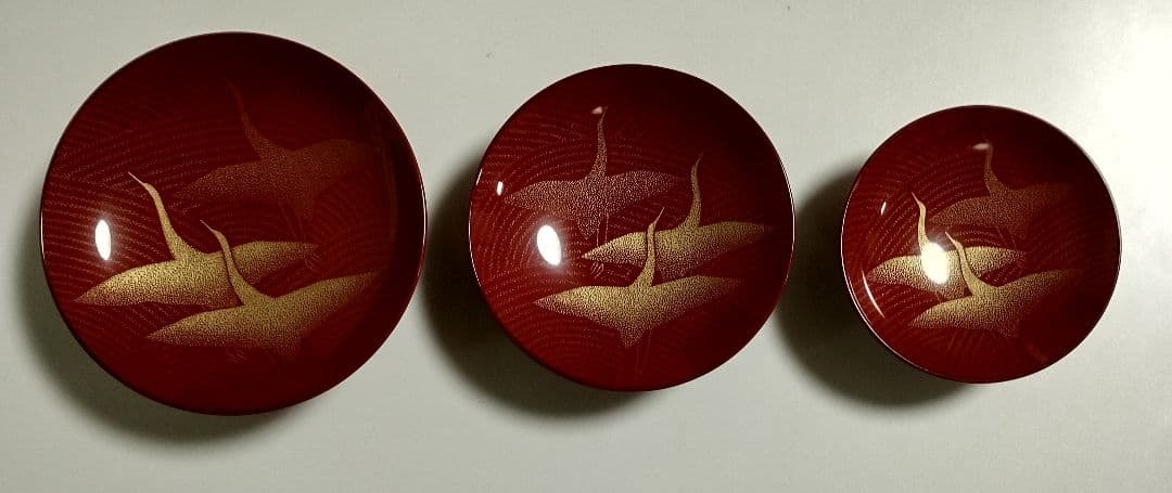 輪島塗　千羽鶴沈金　屠蘇器　作家もの