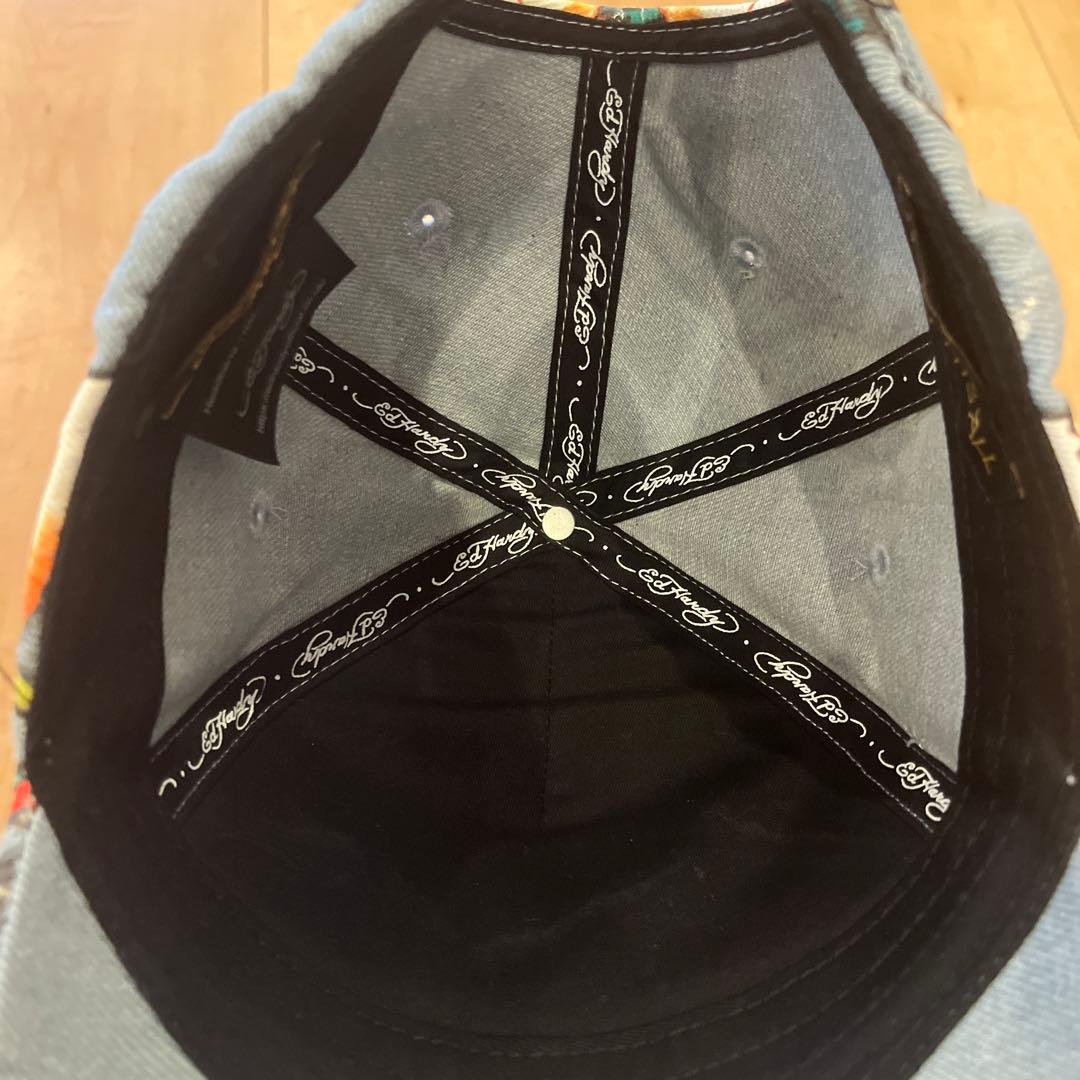 ［海外モデルレア】Ed Hardy スカル バラ ヴィンテージ風キャップ