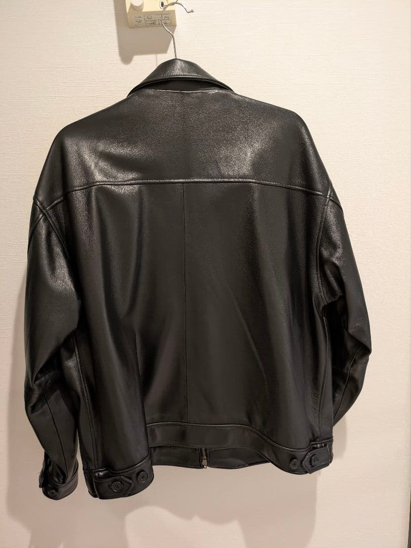 【美品】BEAMS　ビームス レザー ジップブルゾン