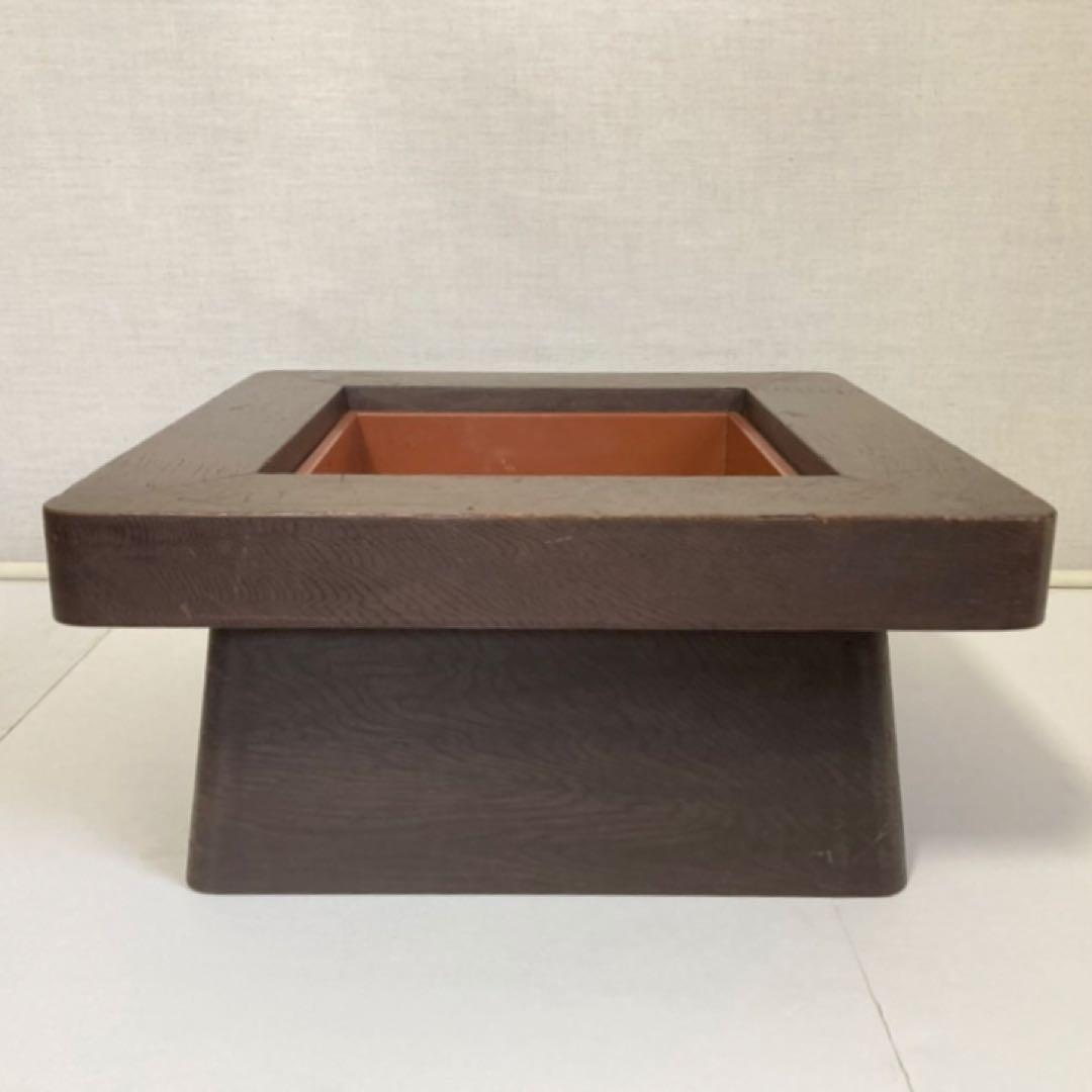 日立 電気火鉢 コンロ ストーブ 座卓 木製 関西 縁付き 昭和レトロ 難有り