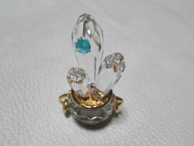 未使用 2001年廃盤品◆スワロフスキー『サボテン ブルージリコン』235904