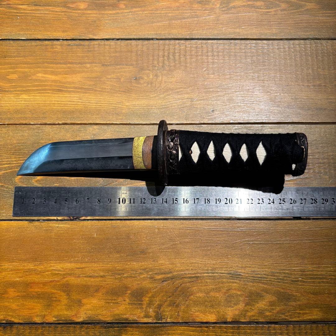 日本刀残欠クラフトナイフNo.77 播磨大掾藤原重高 茎 裏銘有り