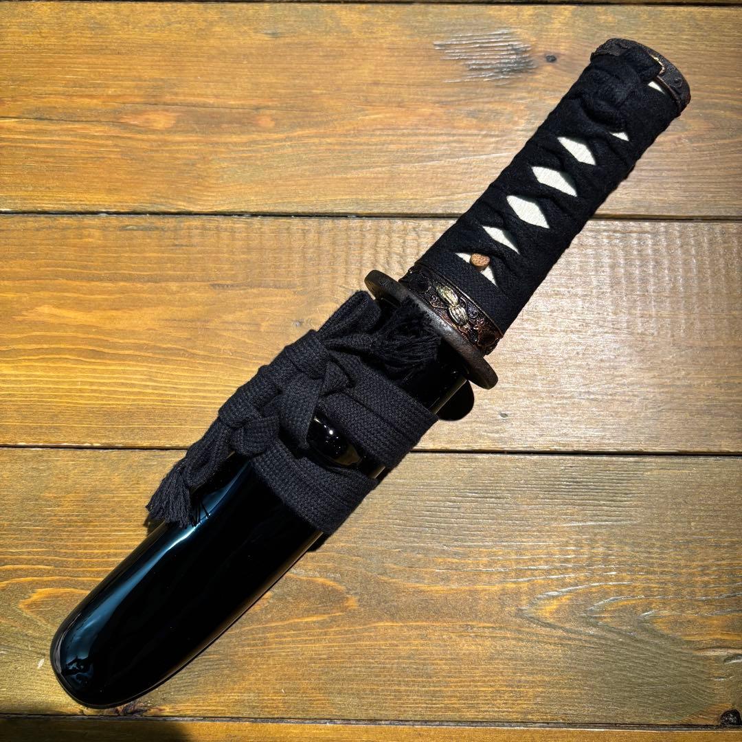 日本刀残欠クラフトナイフNo.77 播磨大掾藤原重高 茎 裏銘有り