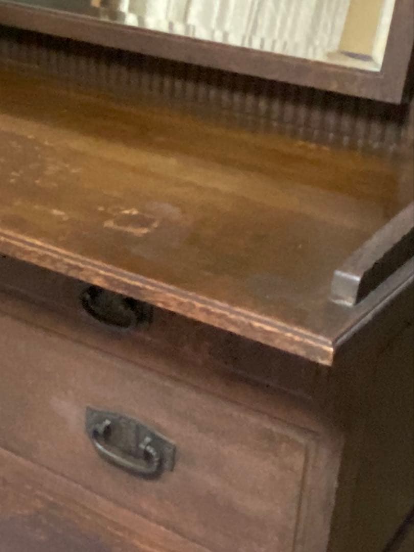 ✳︎アンティーク和家具✳︎ミラー付収納箪笥　シンプル和モダン　年代もの