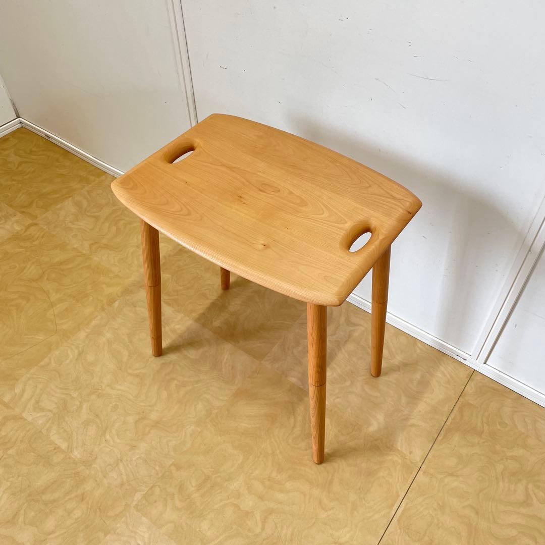 キャトル・セゾン サクラ材 トレイテーブル サイドテーブル 花台 北欧スタイル