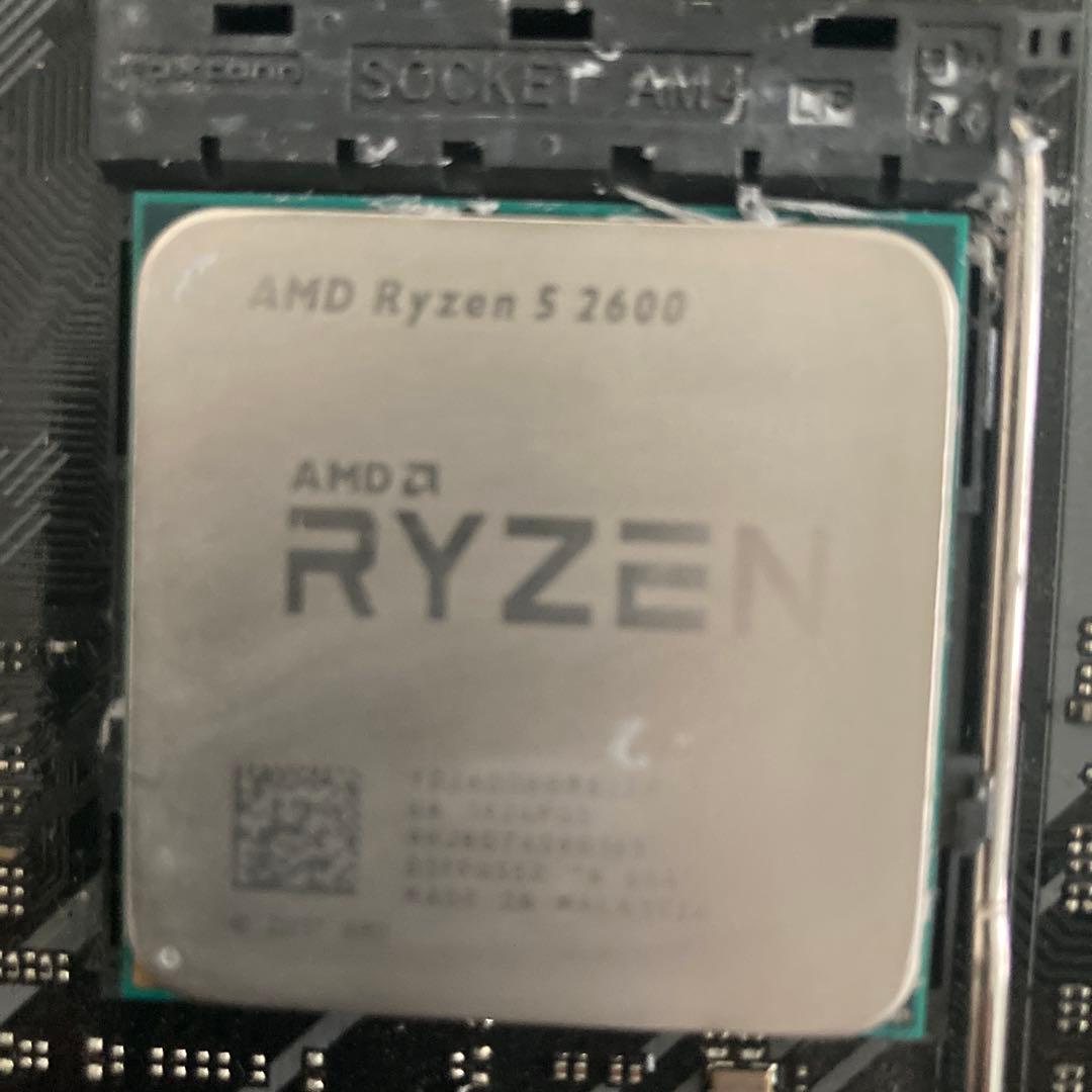 TUF B450Mマザーボード + AMD Ryzen 5 2600 + 付属品