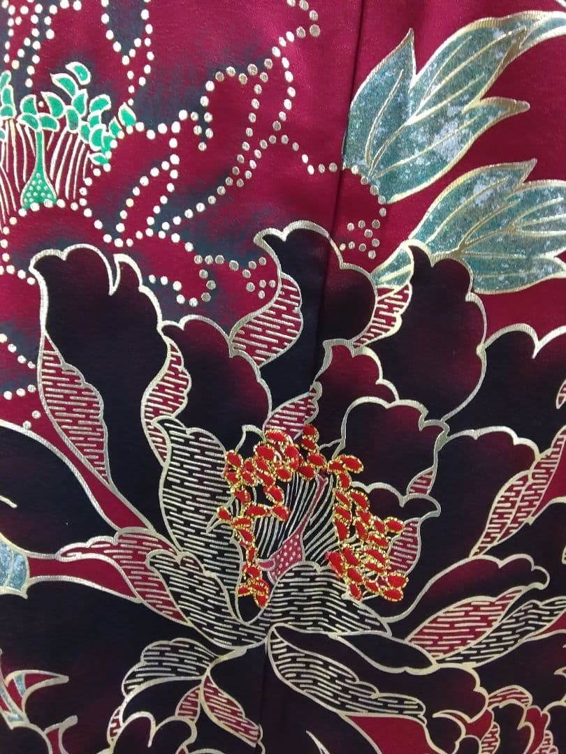 振袖フルセット、正絹振袖成人式、重ね衿、、西陣京の袋帯、襦袢