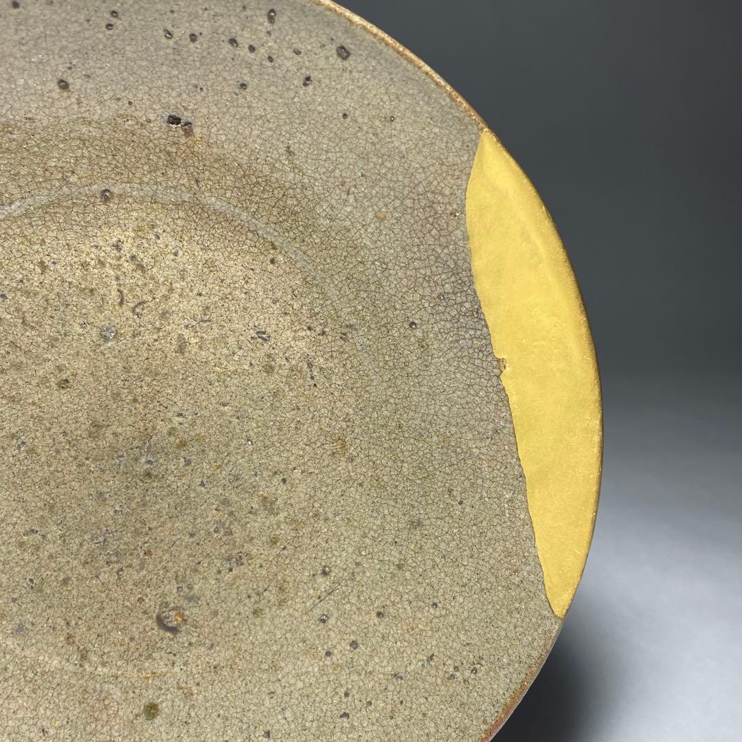 ◆素晴らしい金継ぎ 古唐津平茶碗 無地 伝世 桃山時代〜江戸時代初期 茶道具◆