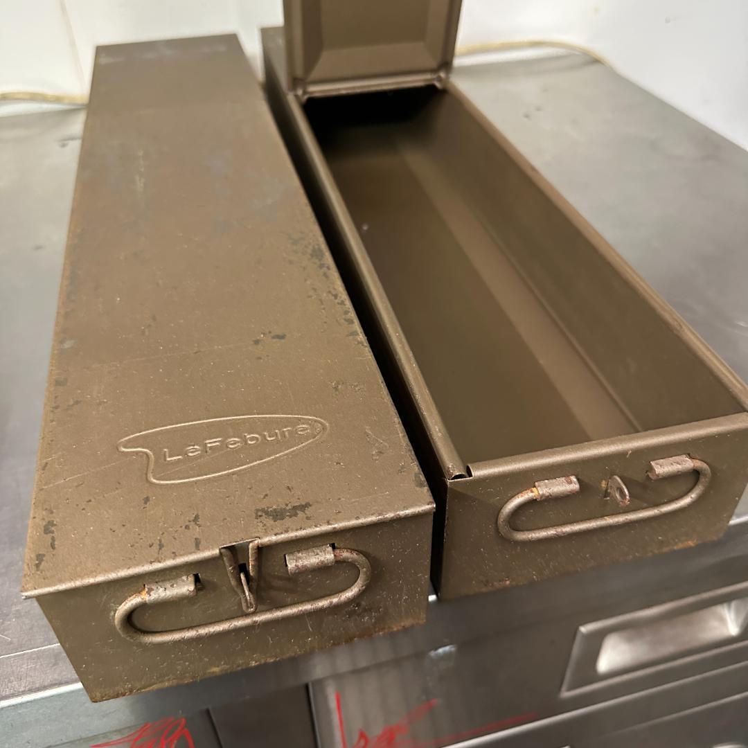 【希少 LeFebure製】ヴィンテージ メタルストレージボックス 収納ボックス