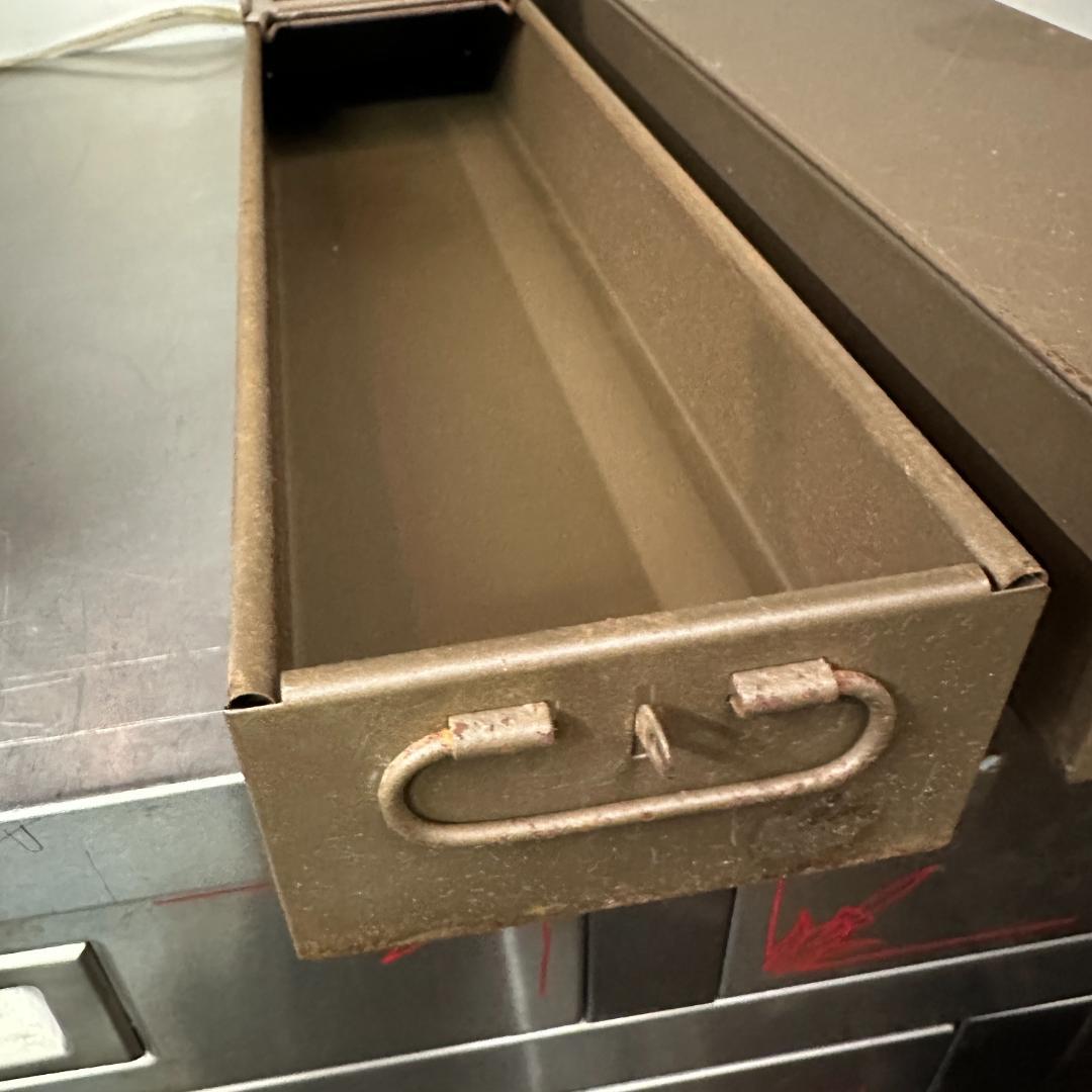 【希少 LeFebure製】ヴィンテージ メタルストレージボックス 収納ボックス