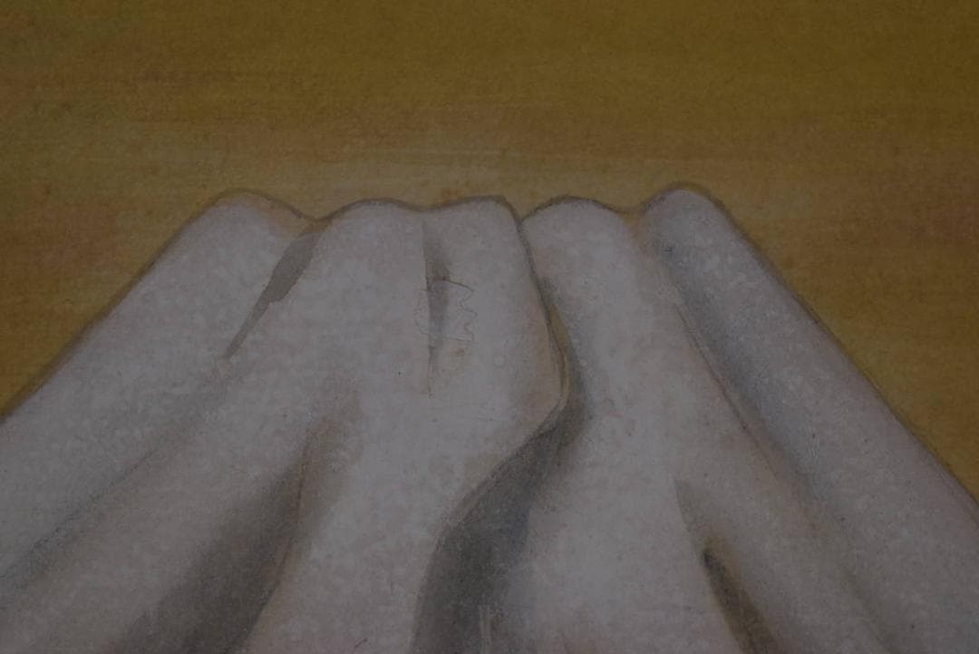 【真作】益井三重子/富士山新緑図/横物/掛軸/名家伝来/Z-864