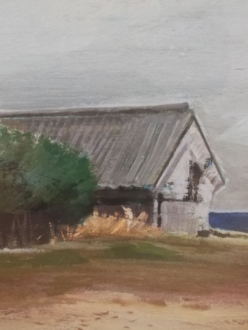 ※期間限定発送❢※　松本恵行（まつもとしげゆき）作　油画「海の見える風景　房州」