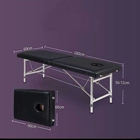 折りたたみベッド 黒 顔穴付き【エステベッド】【新品】