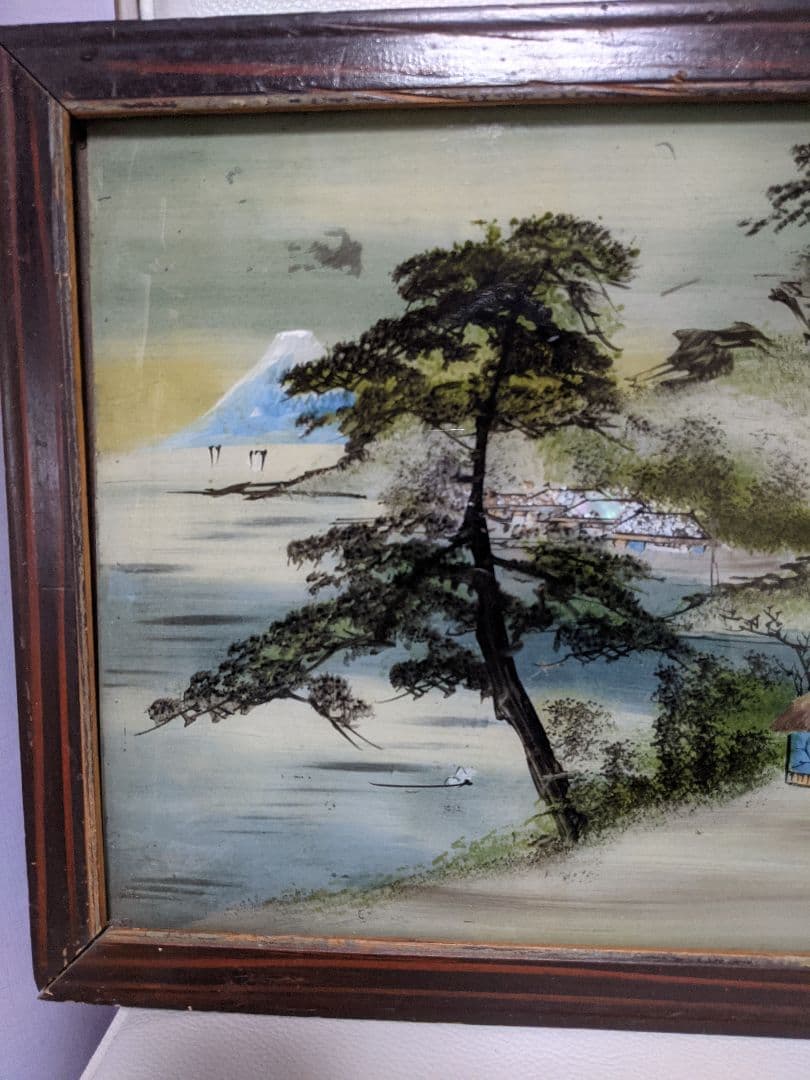 ガラス絵　レトロ