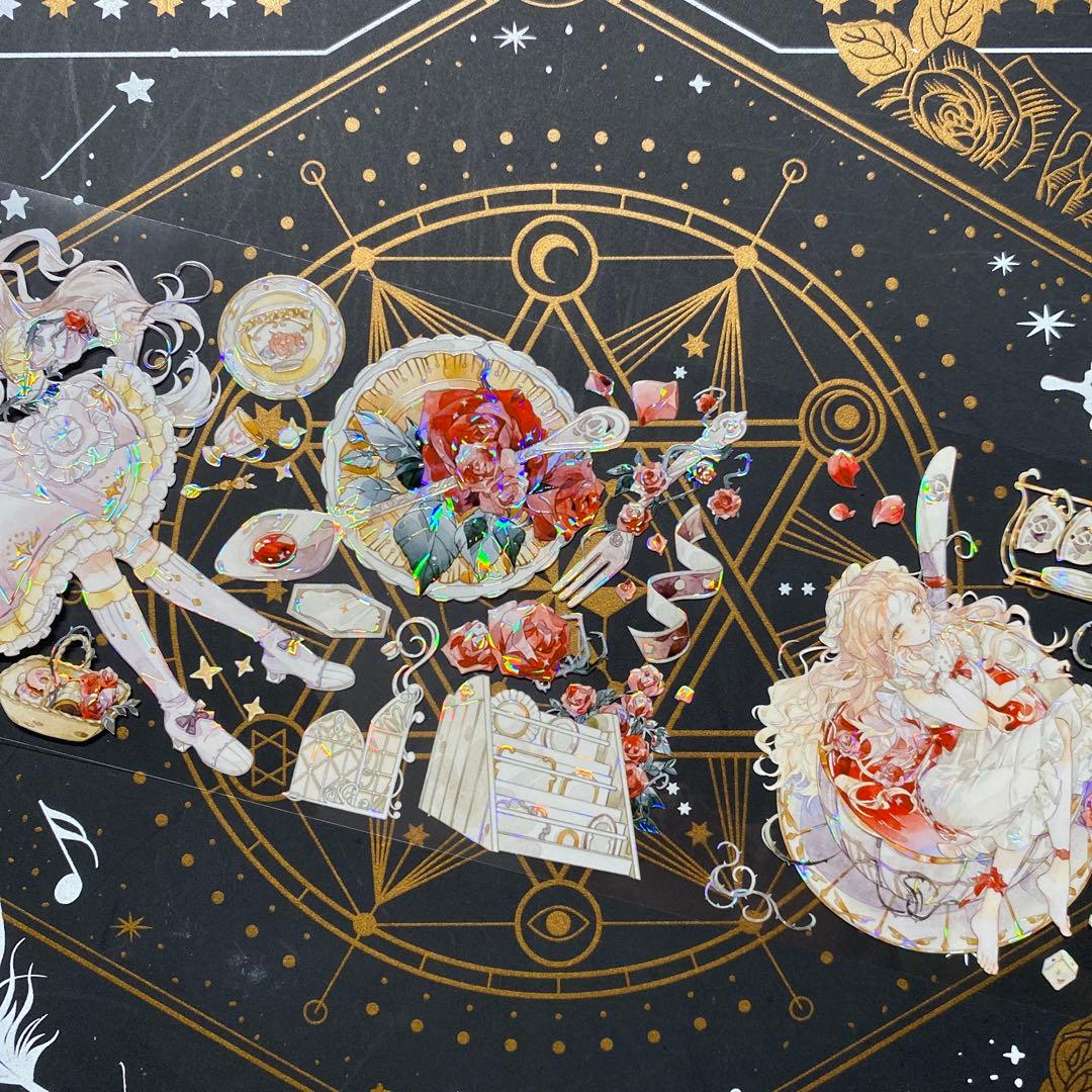 【9218】海外　マステ中古巻　貝殻光マスキングテープ　人物系　女の子　残量多め