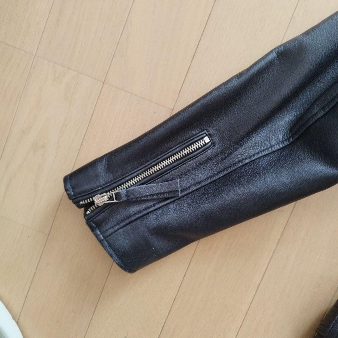 London Denim ブラックレザー シングルライダース