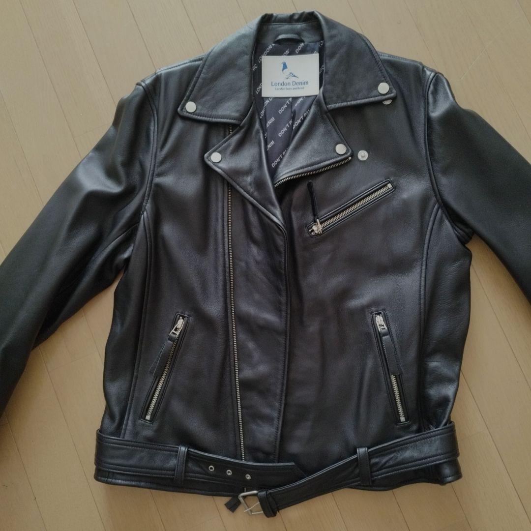 London Denim ブラックレザー シングルライダース