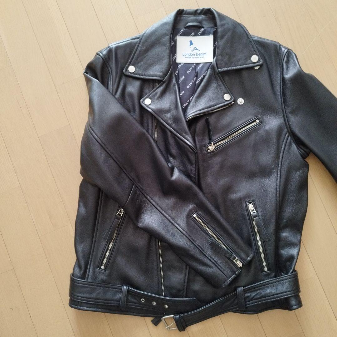London Denim ブラックレザー シングルライダース