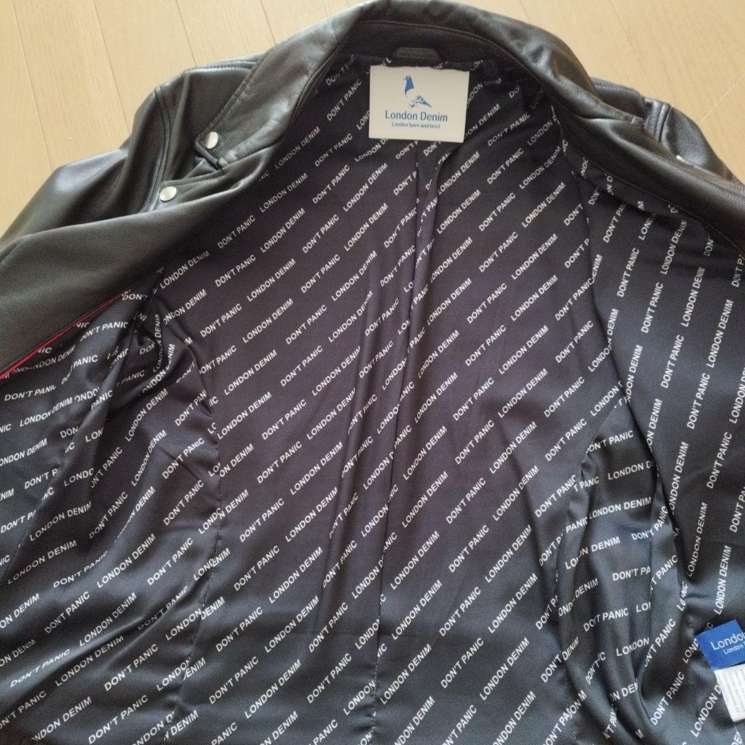 London Denim ブラックレザー シングルライダース