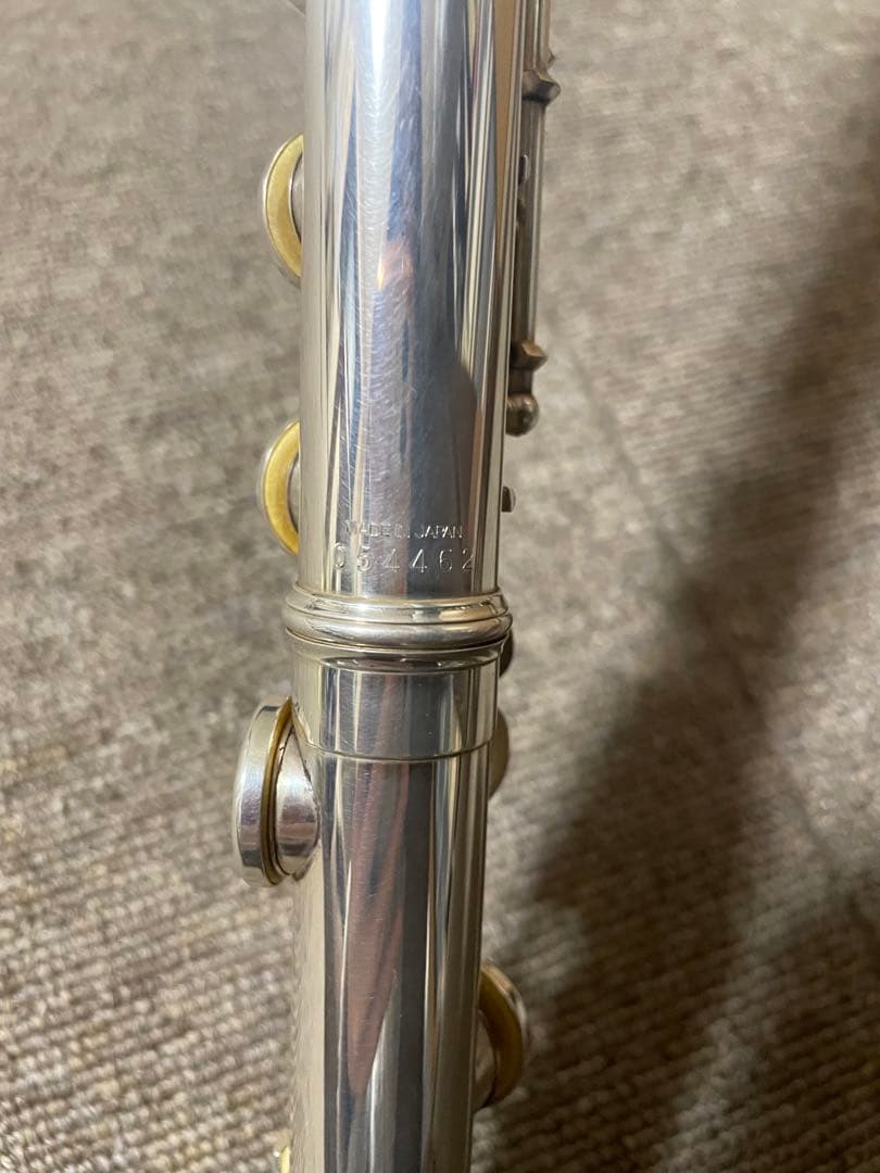 YAMAHA フルート 577 頭部間銀製　ケース付き　オフセット　リングキー